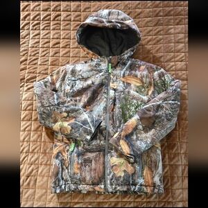 Realtree Youth Camo Hooded Hunting Jacket Fleece Lined